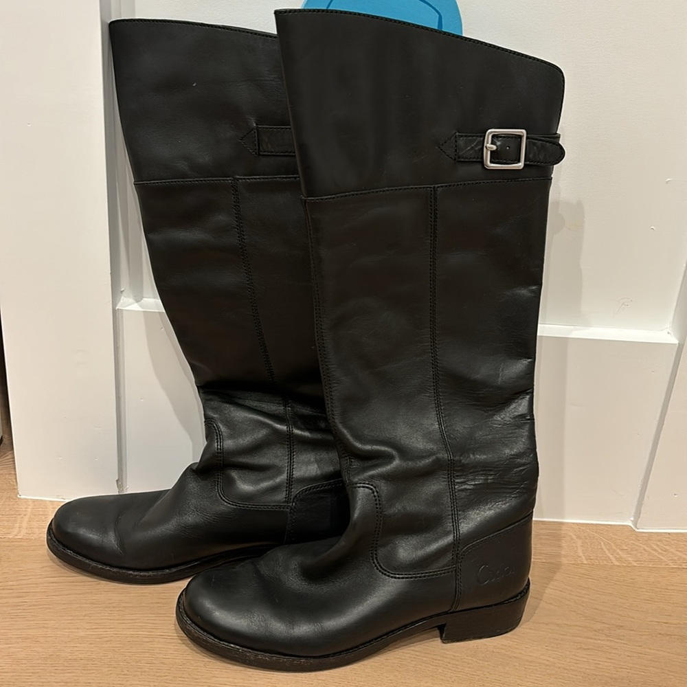 Black leather boots - Coach